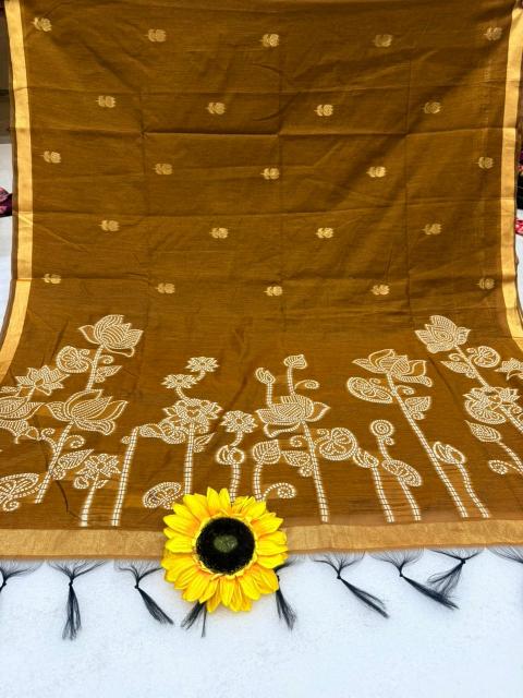 Vastrangan muga cotton saree wholesale market surat gujarat